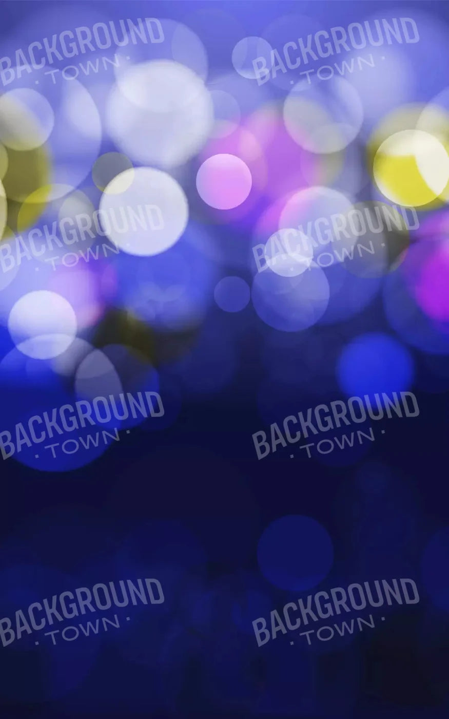 Bokeh Blue 9X14 Ultracloth ( 108 X 168 Inch ) Backdrop