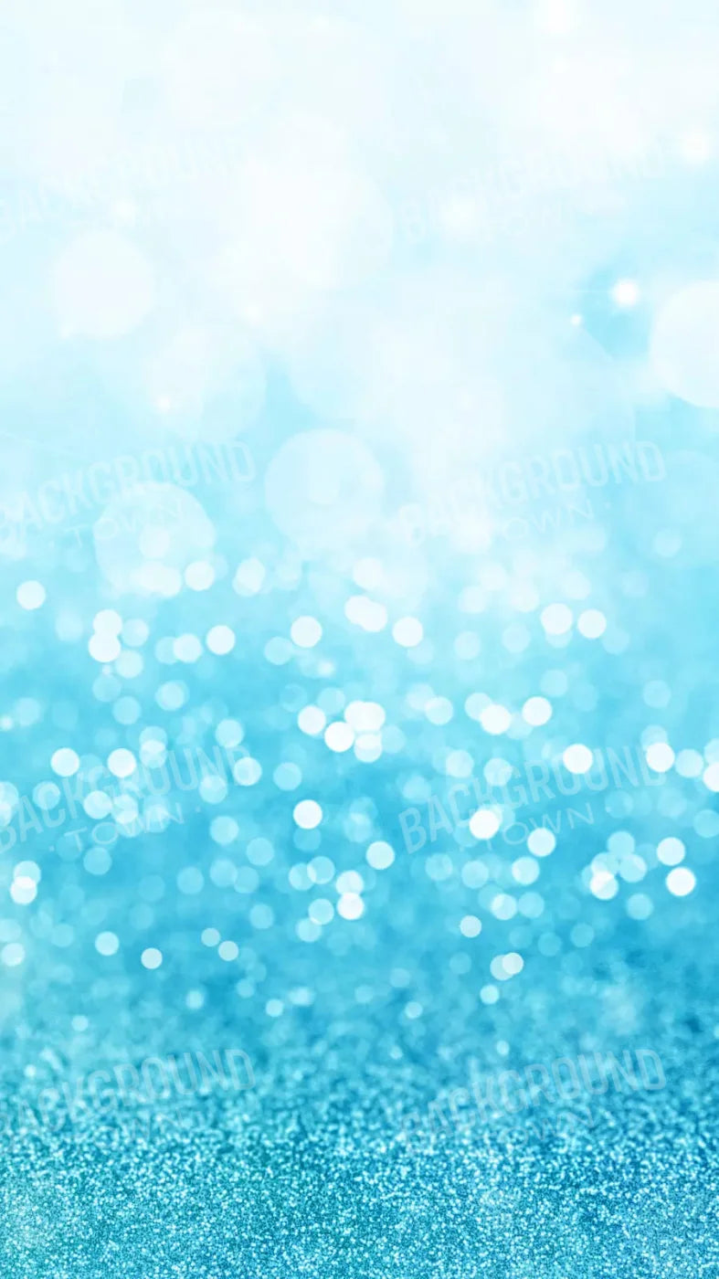 Bokeh Blue Sparkle 8X14 Ultracloth ( 96 X 168 Inch ) Backdrop