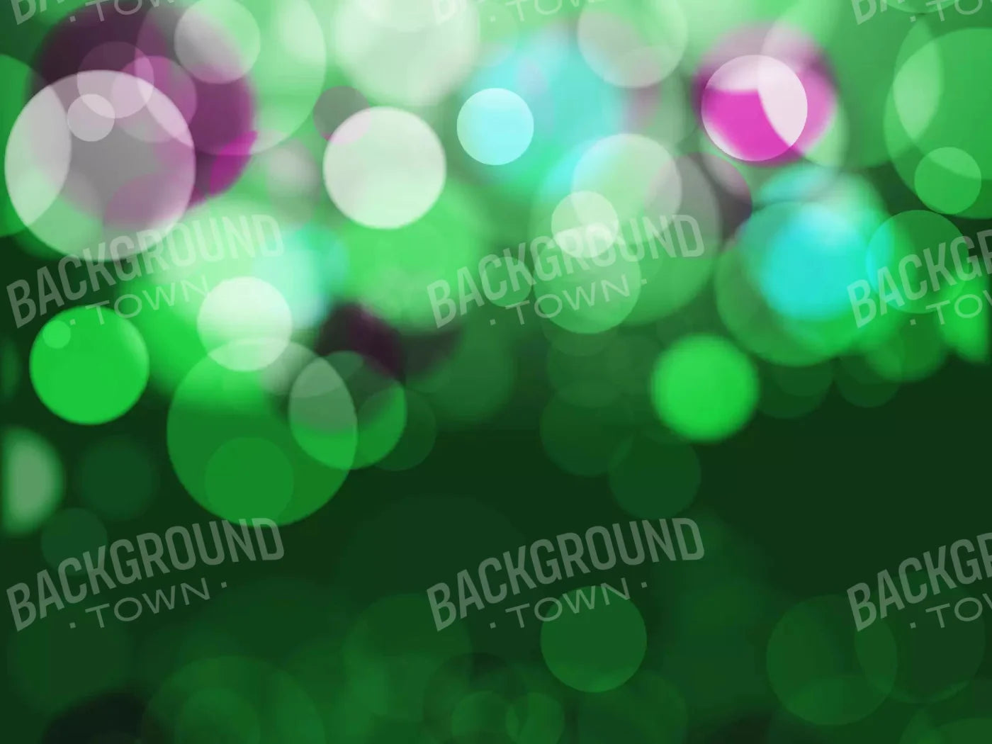 Bokeh Green 10X8 Fleece ( 120 X 96 Inch ) Backdrop