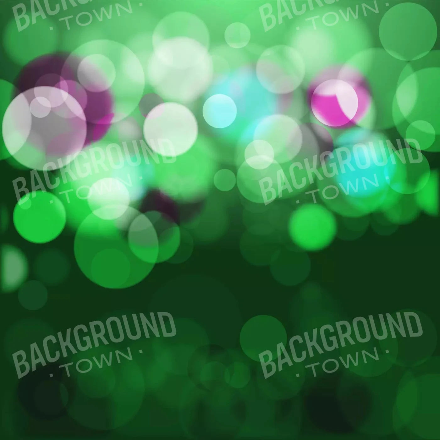 Bokeh Green 8X8 Fleece ( 96 X Inch ) Backdrop