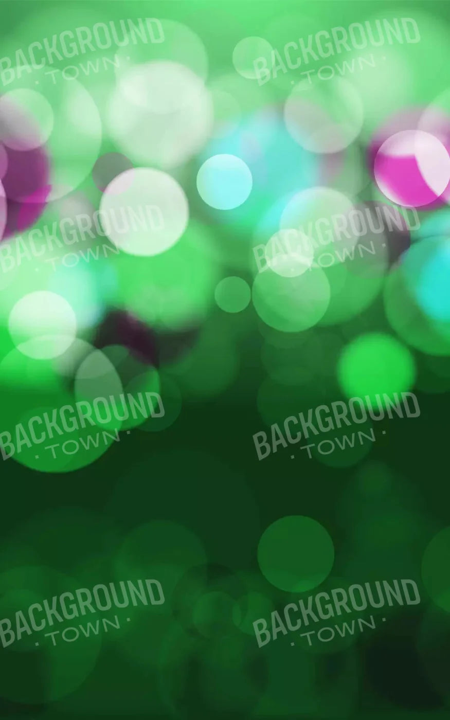 Bokeh Green 9X14 Ultracloth ( 108 X 168 Inch ) Backdrop