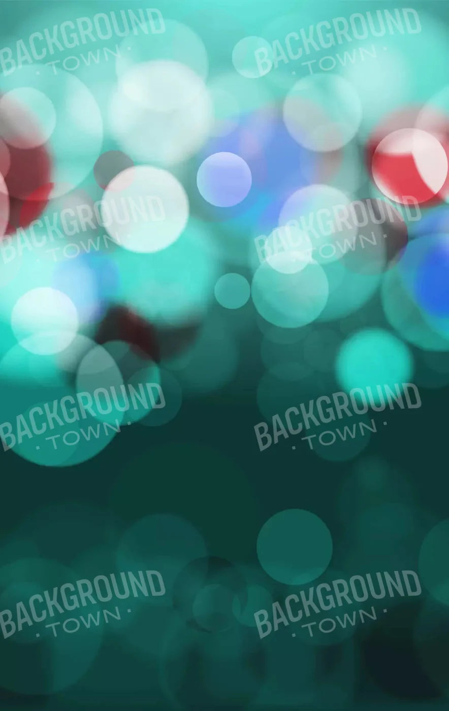 Bokeh Turquoise 10X16 Ultracloth ( 120 X 192 Inch ) Backdrop