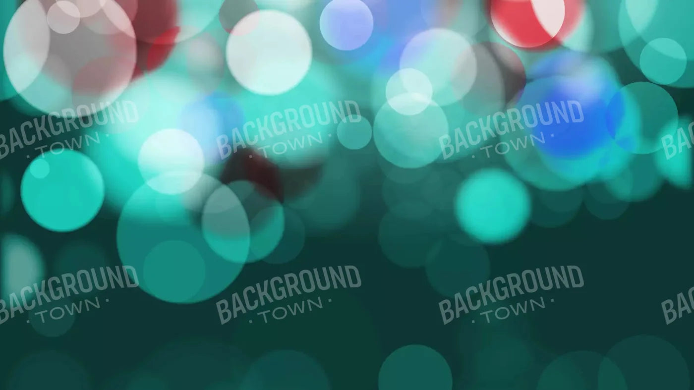 Bokeh Turquoise 14X8 Ultracloth ( 168 X 96 Inch ) Backdrop