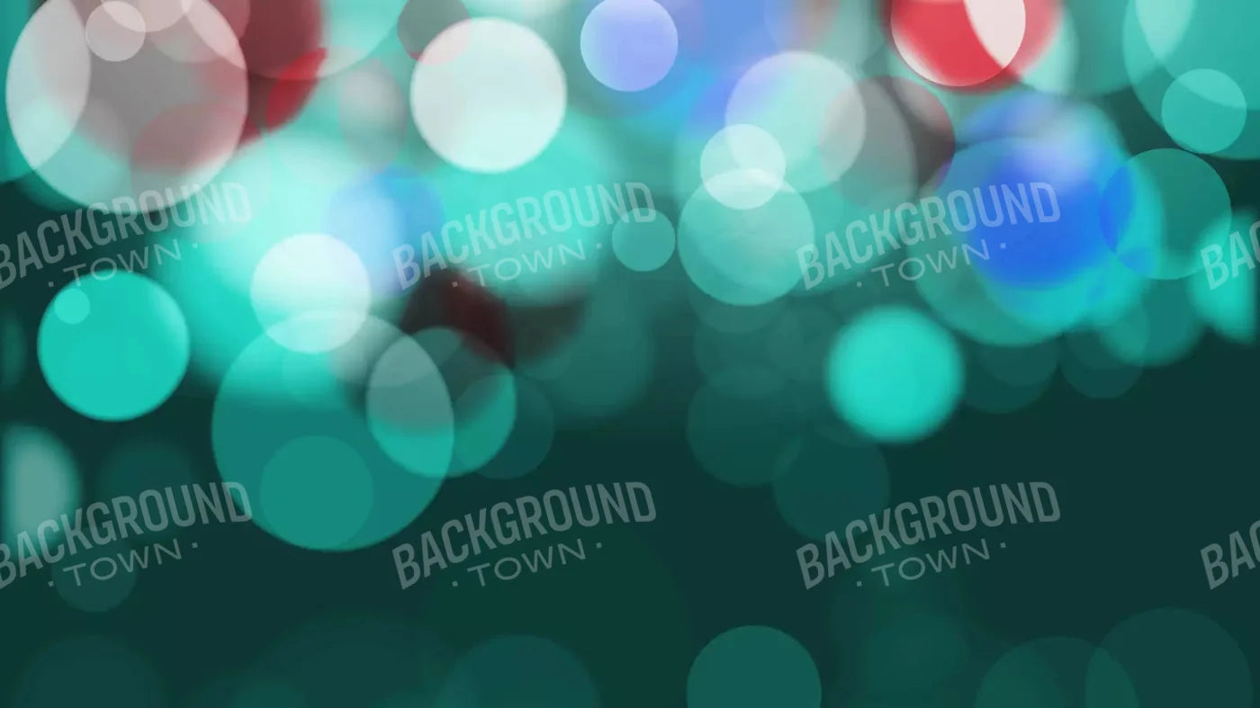 Bokeh Turquoise 14X8 Ultracloth ( 168 X 96 Inch ) Backdrop