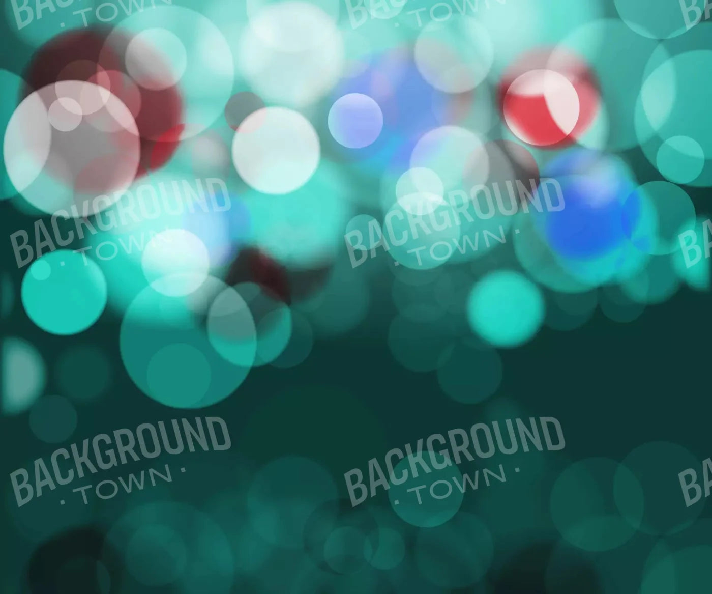 Bokeh Turquoise 5X42 Fleece ( 60 X 50 Inch ) Backdrop