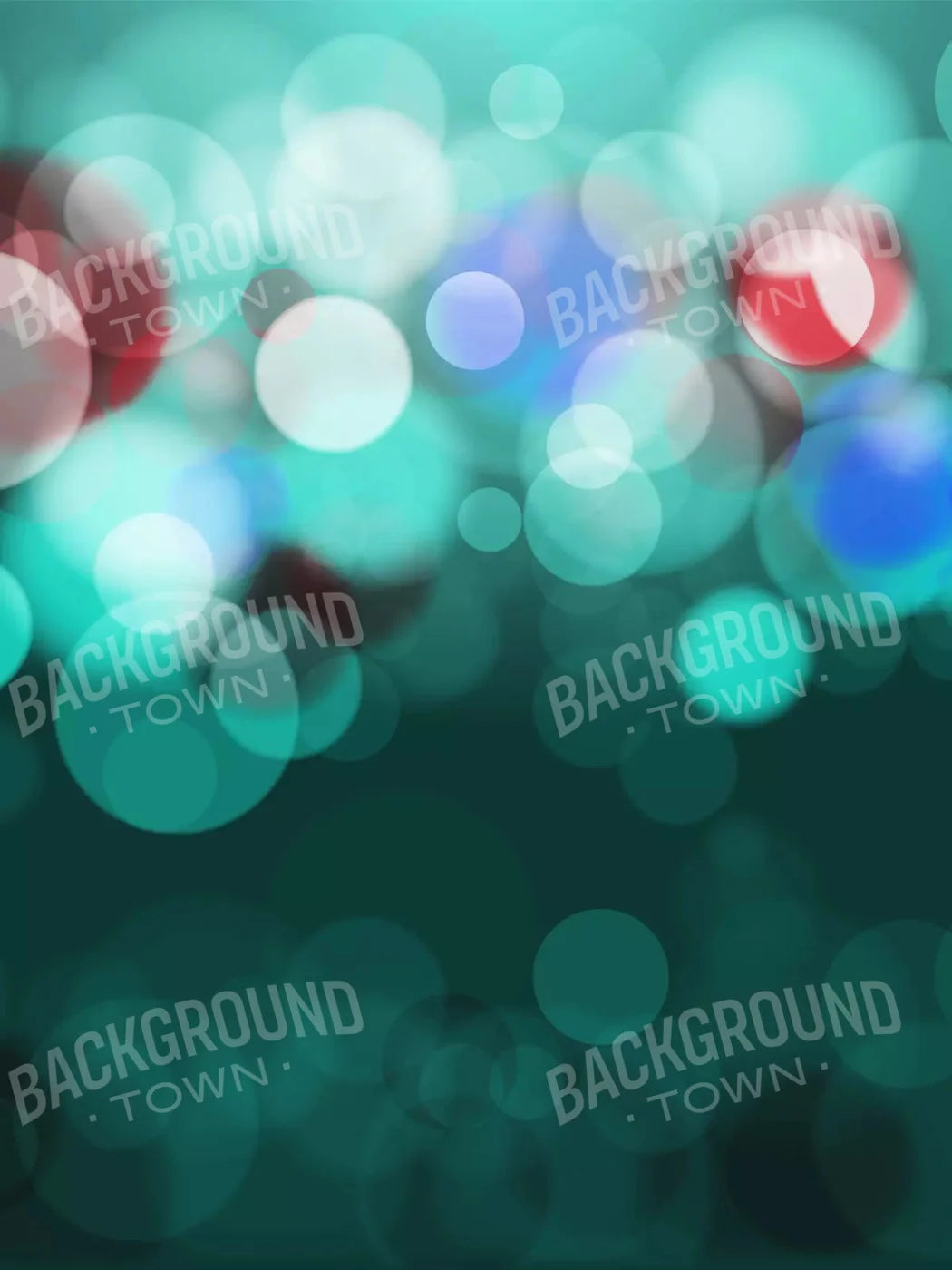 Bokeh Turquoise 5X68 Fleece ( 60 X 80 Inch ) Backdrop