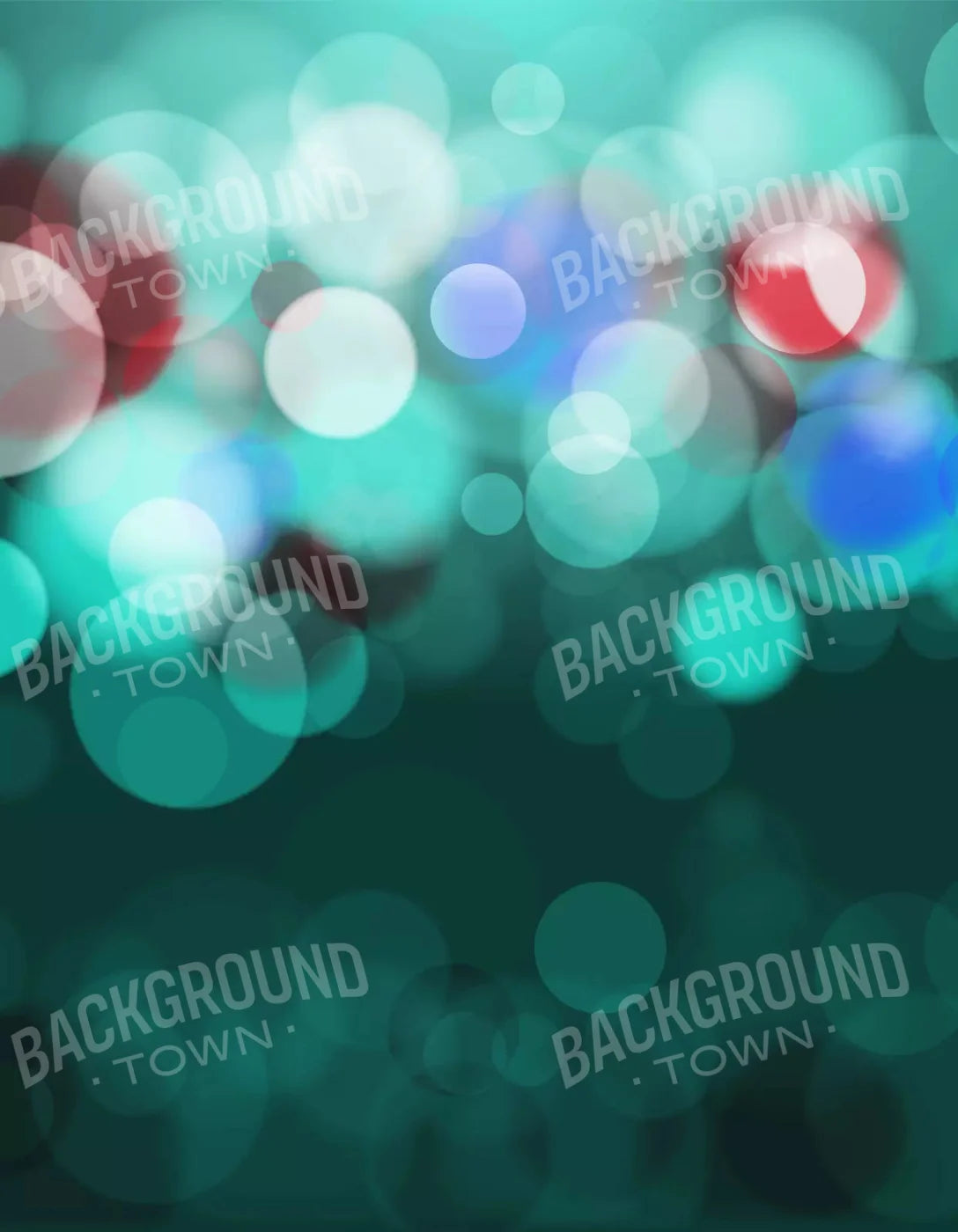 Bokeh Turquoise 6X8 Fleece ( 72 X 96 Inch ) Backdrop