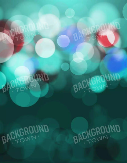 Bokeh Turquoise 6X8 Fleece ( 72 X 96 Inch ) Backdrop