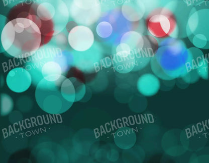 Bokeh Turquoise 8X6 Fleece ( 96 X 72 Inch ) Backdrop