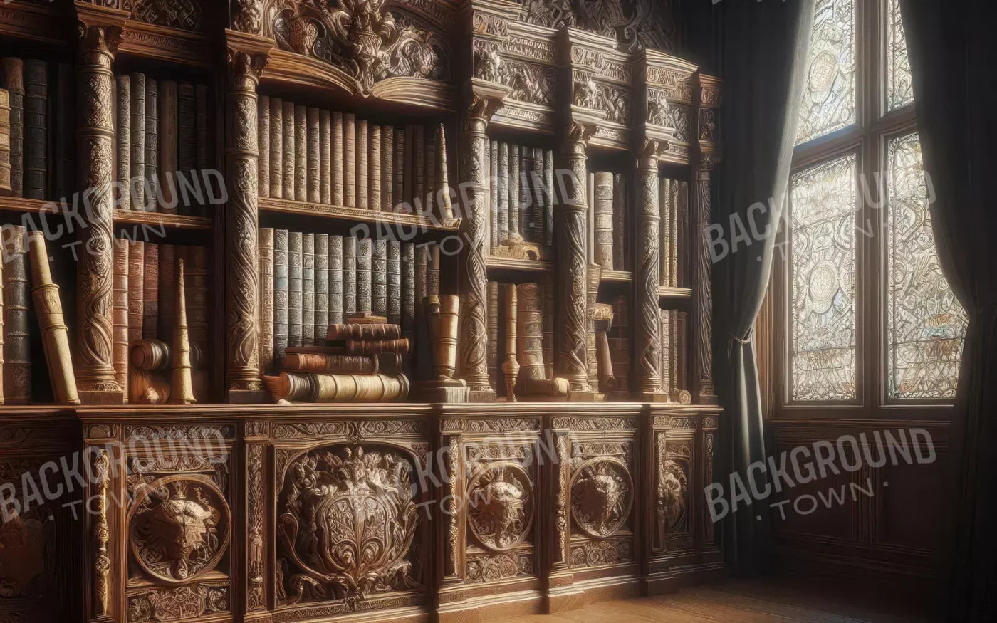 Book Keeper Shelf 8’X5’ Ultracloth (96 X 60 Inch) Backdrop