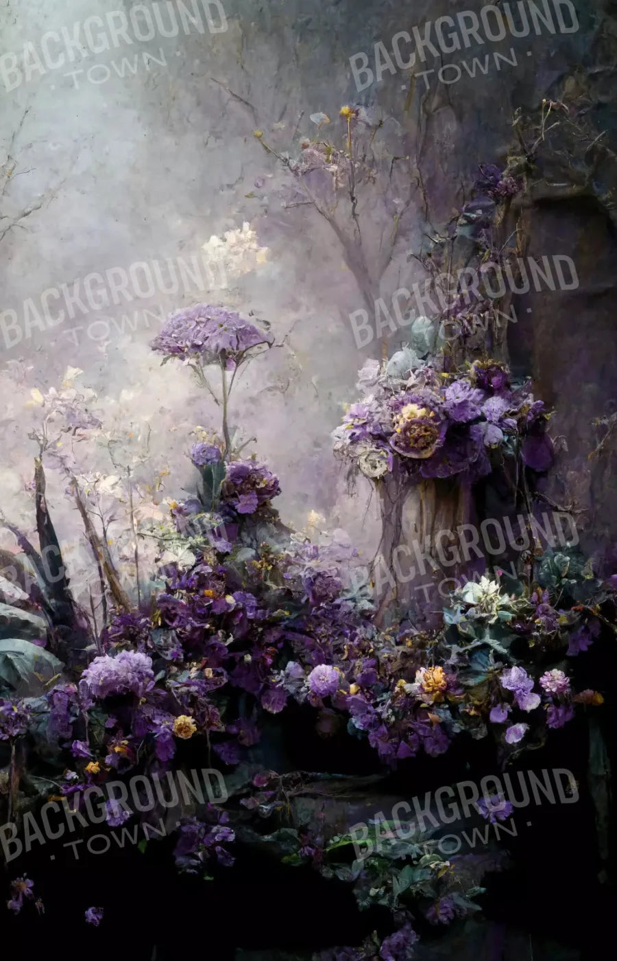 Botanical Lavendar 8X12 Ultracloth ( 96 X 144 Inch ) Backdrop