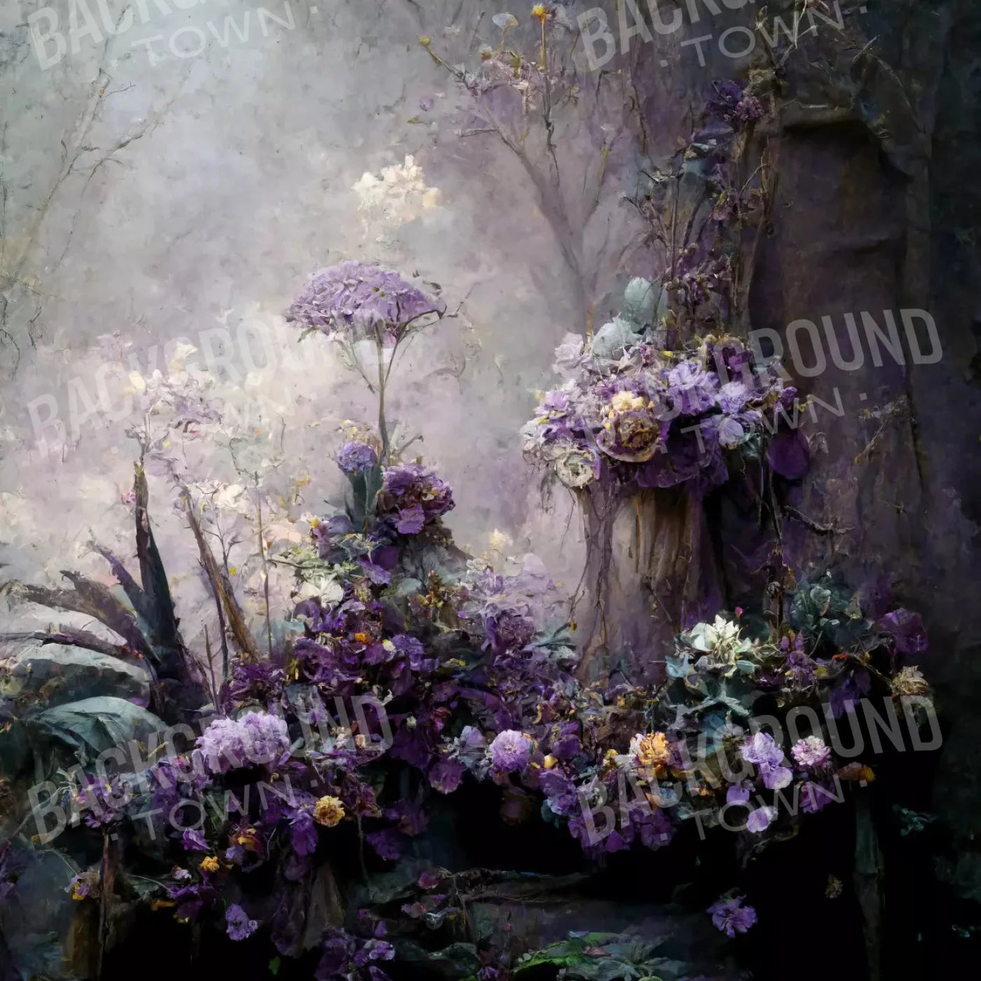 Botanical Lavendar 8X8 Fleece ( 96 X Inch ) Backdrop