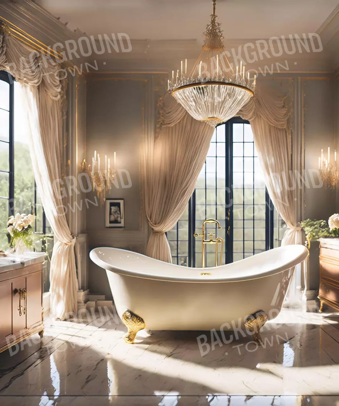 Boudoir Bath Iii 10’X12’ Ultracloth (120 X 144 Inch) Backdrop