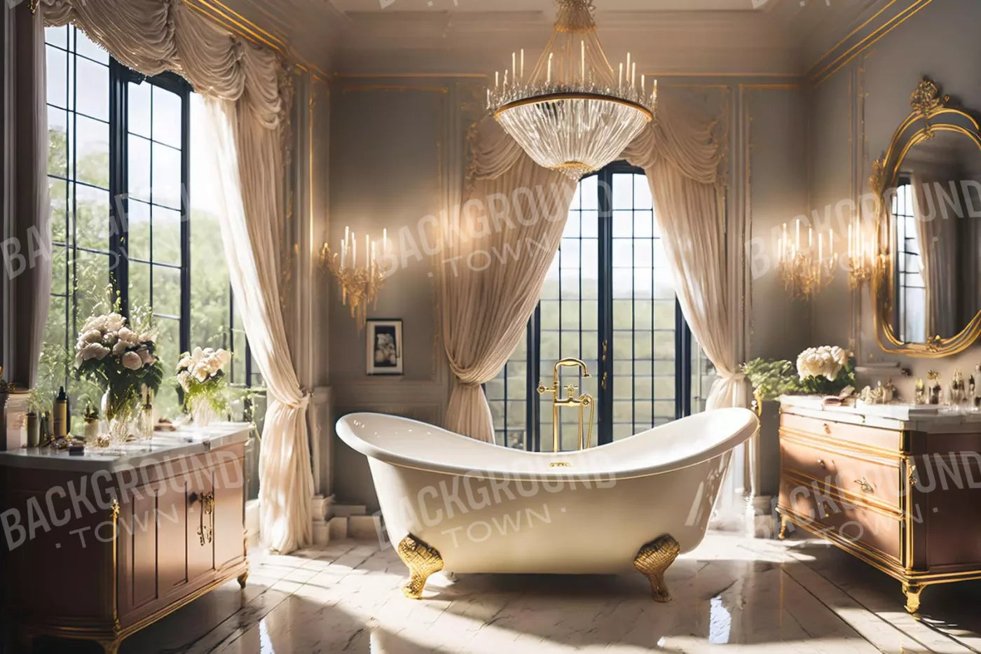 Boudoir Bath Iii 12’X8’ Ultracloth (144 X 96 Inch) Backdrop