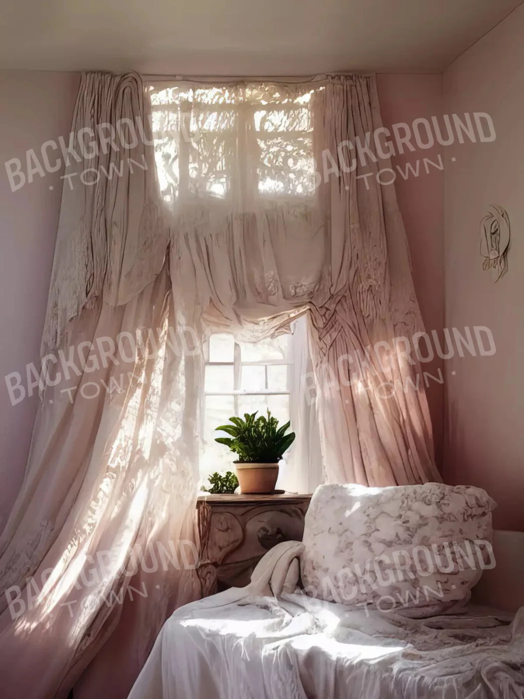 Boudoir I 5X68 Fleece ( 60 X 80 Inch ) Backdrop