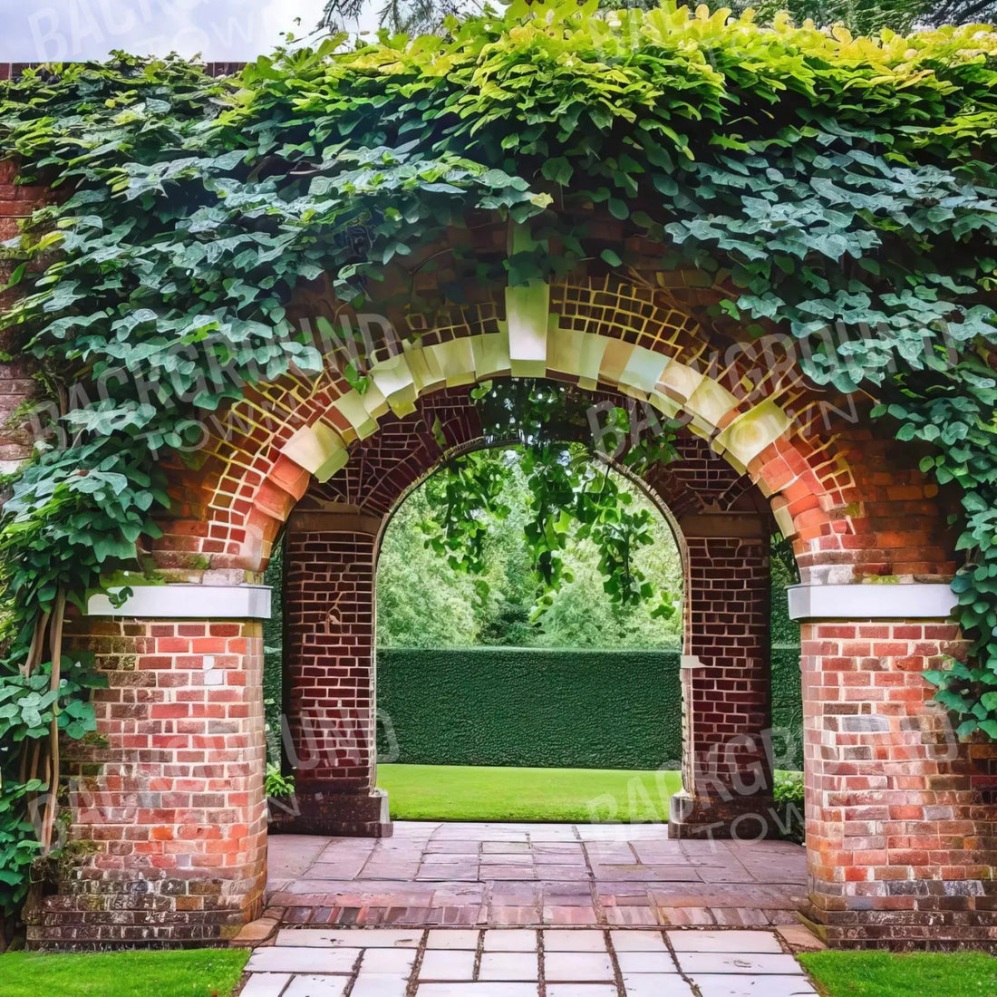 Garden brick arch Backdrop for Photography