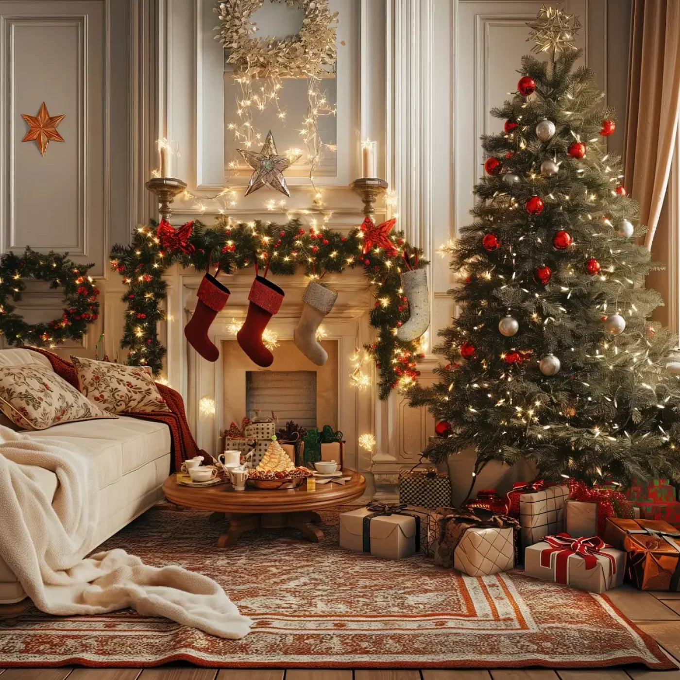 Bright Christmas Morning 10’X10’ Ultracloth (120 X Inch) Backdrop