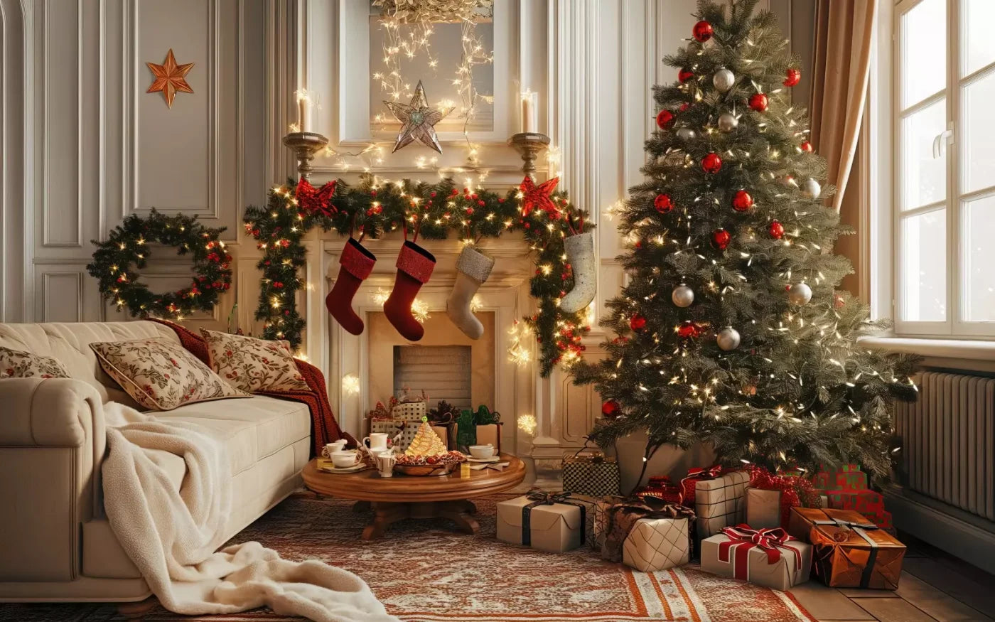 Bright Christmas Morning 16’X10’ Ultracloth (192 X 120 Inch) Backdrop
