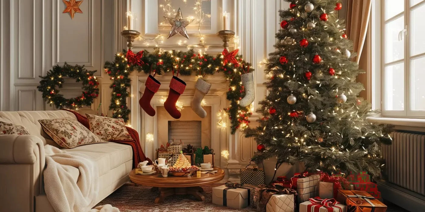 Bright Christmas Morning 16’X8’ Ultracloth (192 X 96 Inch) Backdrop