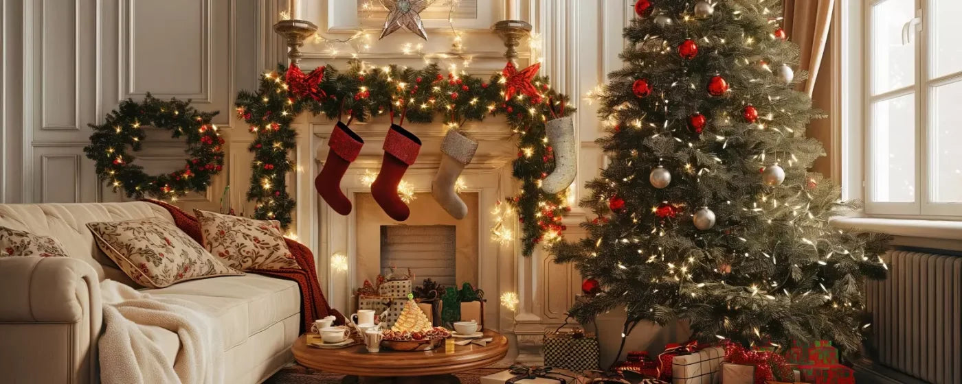 Bright Christmas Morning 20’X8’ Ultracloth (240 X 96 Inch) Backdrop