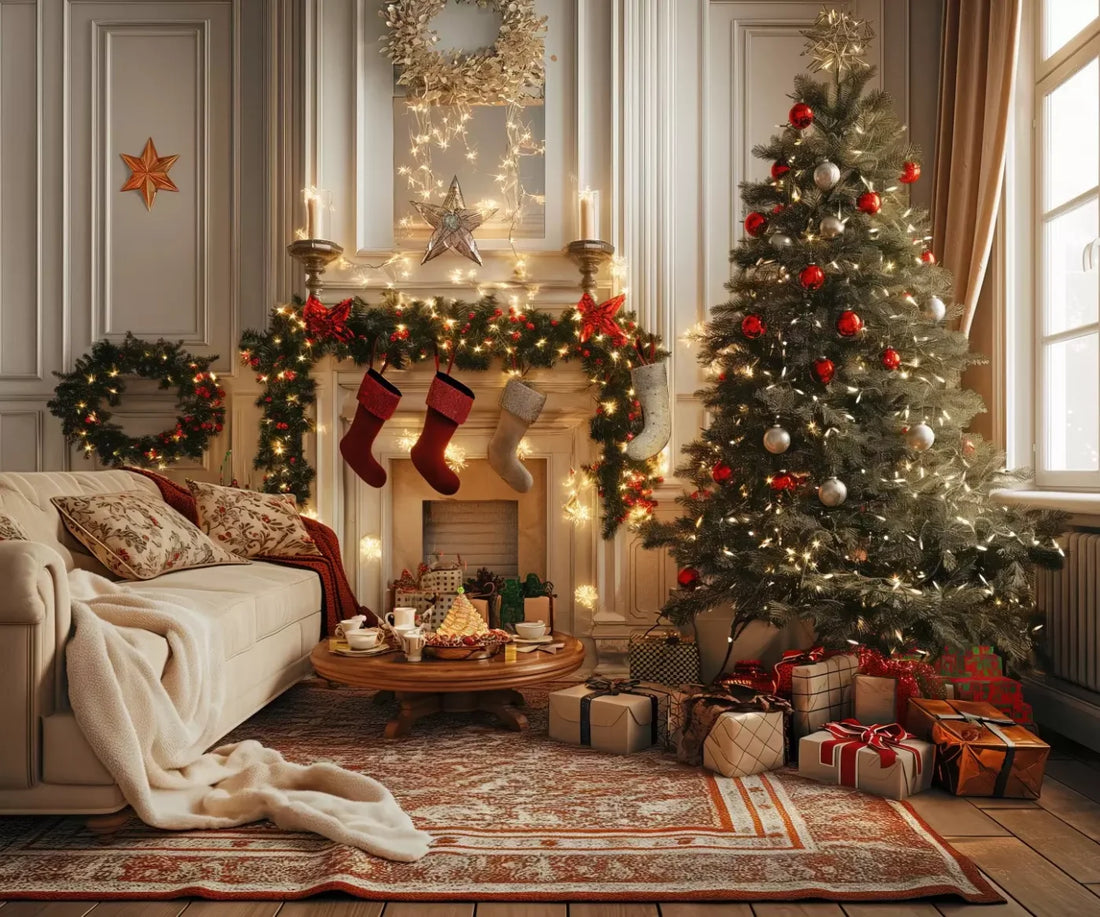 Bright Christmas Morning 5’X4’2 Fleece (60 X 50 Inch) Backdrop
