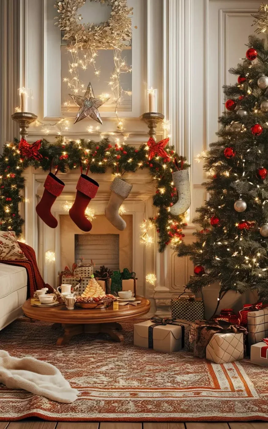 Bright Christmas Morning 5’X8’ Ultracloth (60 X 96 Inch) Backdrop