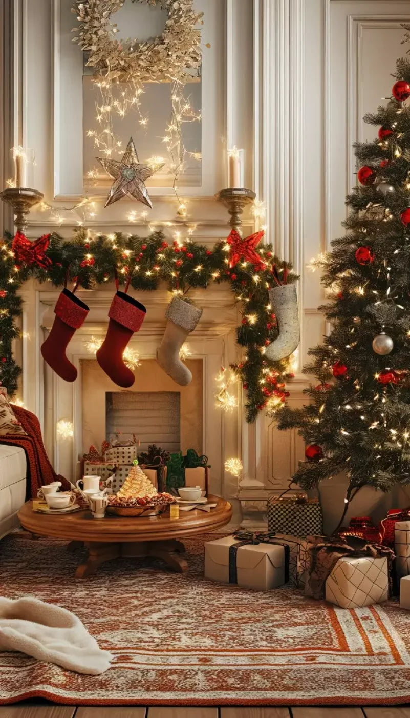 Bright Christmas Morning 8’X14’ Ultracloth (96 X 168 Inch) Backdrop