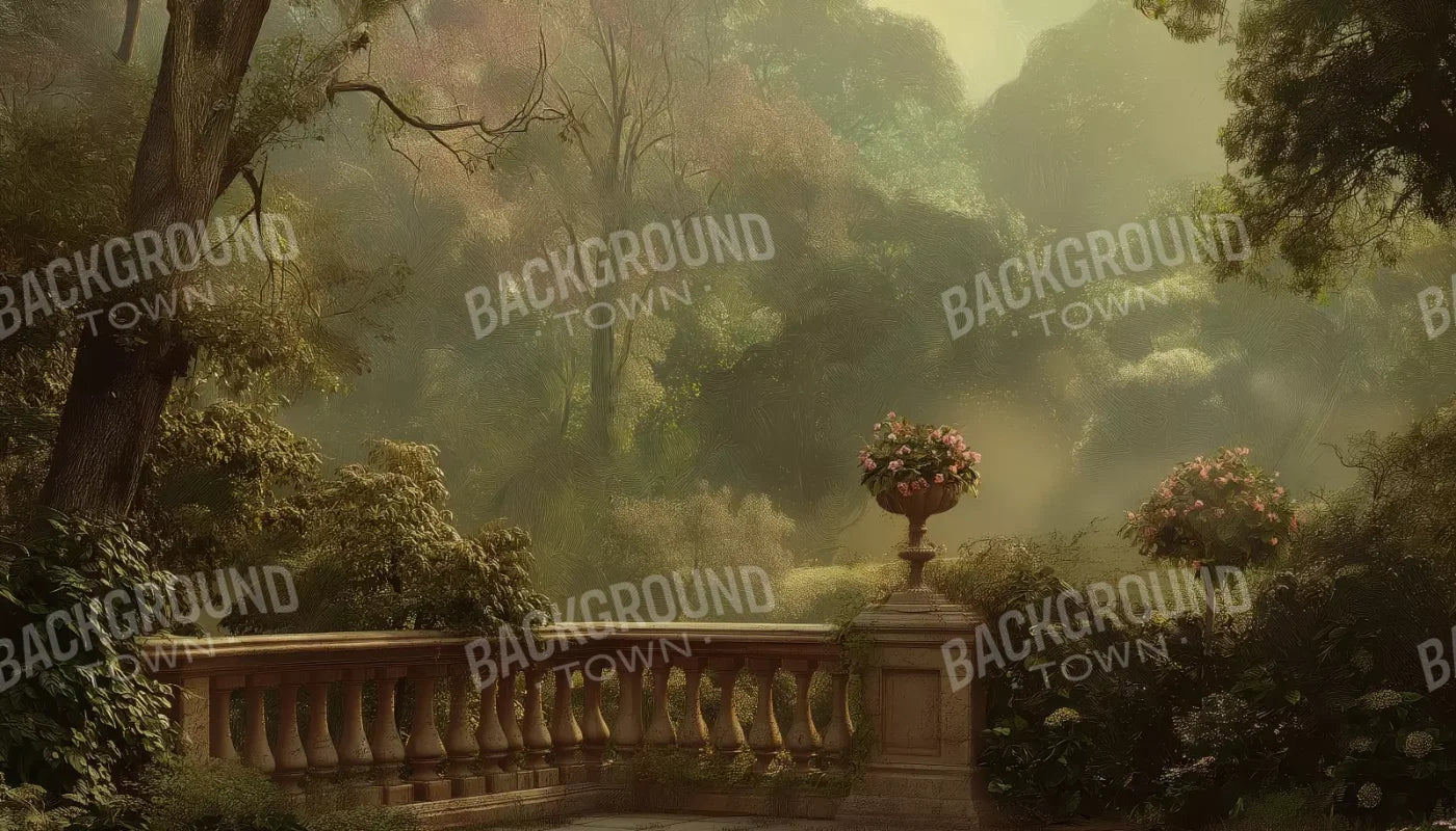Bright Victorian Courtyard 14’X8’ Ultracloth (168 X 96 Inch) Backdrop