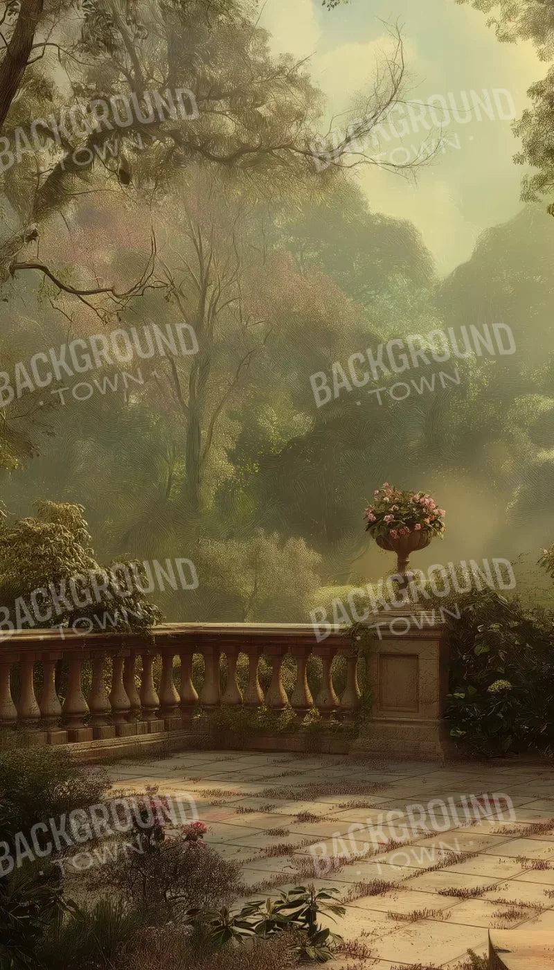 Bright Victorian Courtyard 8’X14’ Ultracloth (96 X 168 Inch) Backdrop
