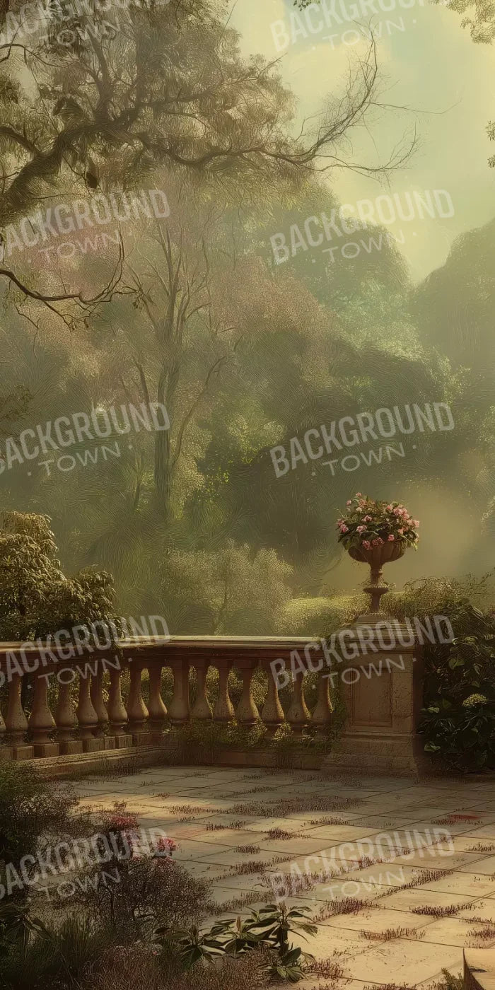 Bright Victorian Courtyard 8’X16’ Ultracloth (96 X 192 Inch) Backdrop