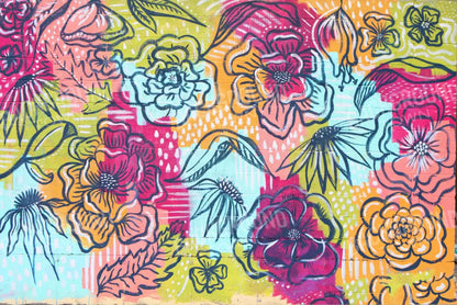Bright Wall Mural 8X5 Ultracloth ( 96 X 60 Inch ) Backdrop