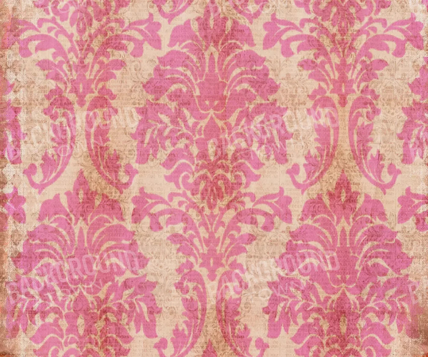 Bubblegum Damask 5X42 Fleece ( 60 X 50 Inch ) Backdrop