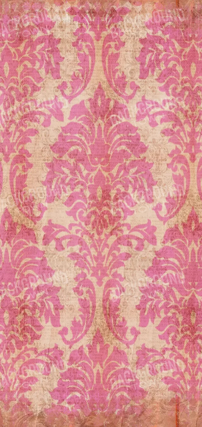 Bubblegum Damask 8X16 Ultracloth ( 96 X 192 Inch ) Backdrop