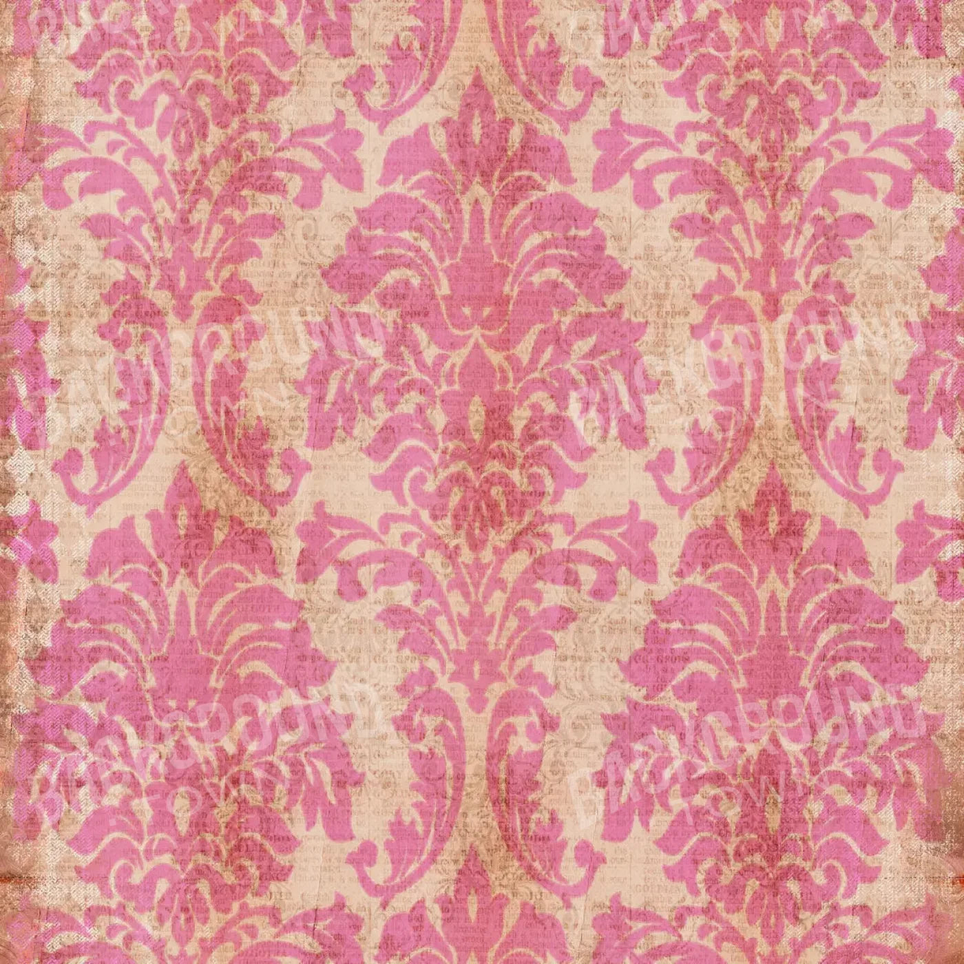 Bubblegum Damask 8X8 Fleece ( 96 X Inch ) Backdrop