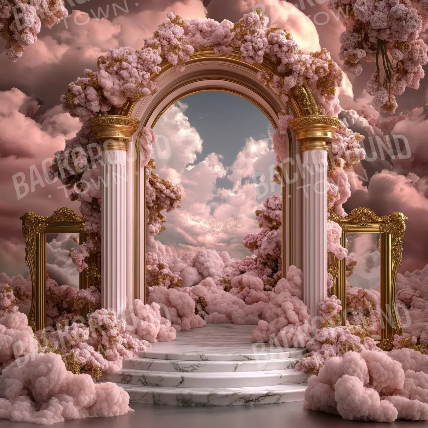 Bubblegum Palace Arch 10’X10’ Ultracloth (120 X Inch) Backdrop