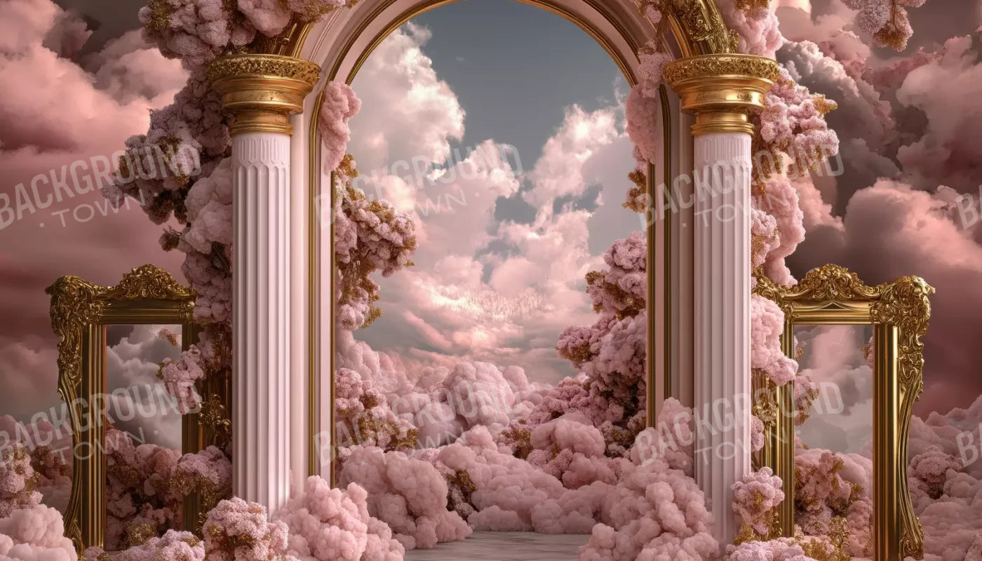 Bubblegum Palace Arch 14’X8’ Ultracloth (168 X 96 Inch) Backdrop