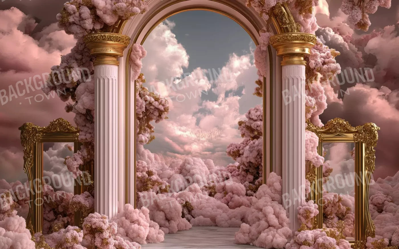 Bubblegum Palace Arch 16’X10’ Ultracloth (192 X 120 Inch) Backdrop