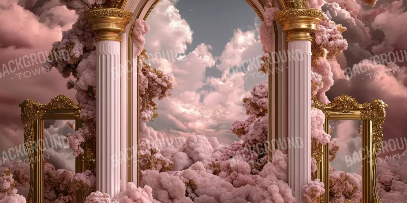 Bubblegum Palace Arch 16’X8’ Ultracloth (192 X 96 Inch) Backdrop