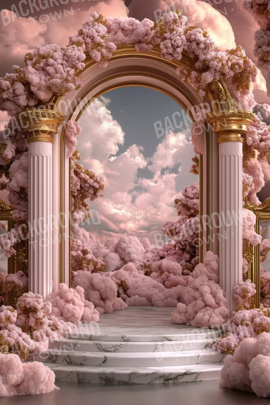 Bubblegum Palace Arch 8’X12’ Ultracloth (96 X 144 Inch) Backdrop