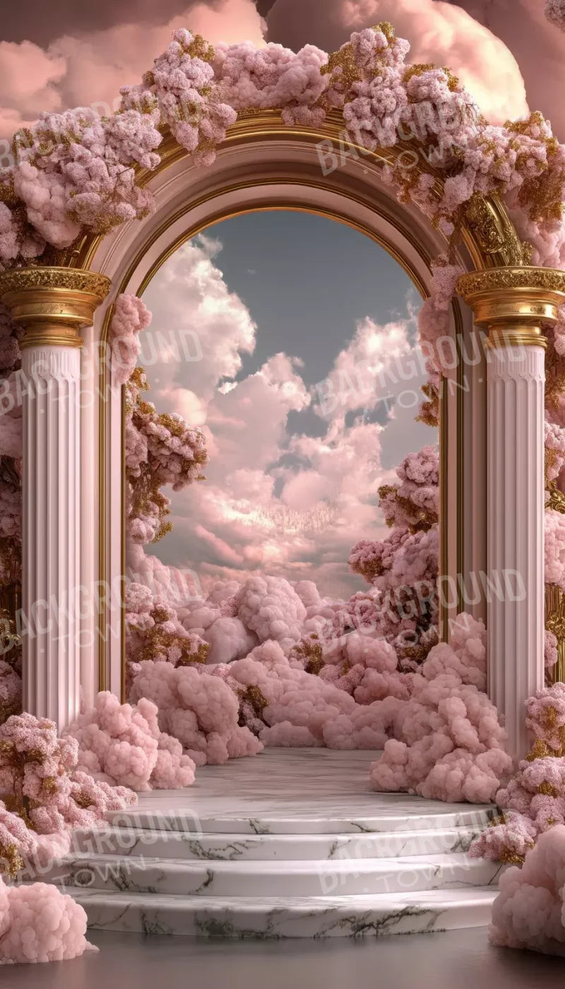 Bubblegum Palace Arch 8’X14’ Ultracloth (96 X 168 Inch) Backdrop