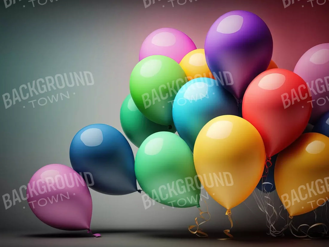 Bunch O Balloons 68X5 Fleece ( 80 X 60 Inch ) Backdrop