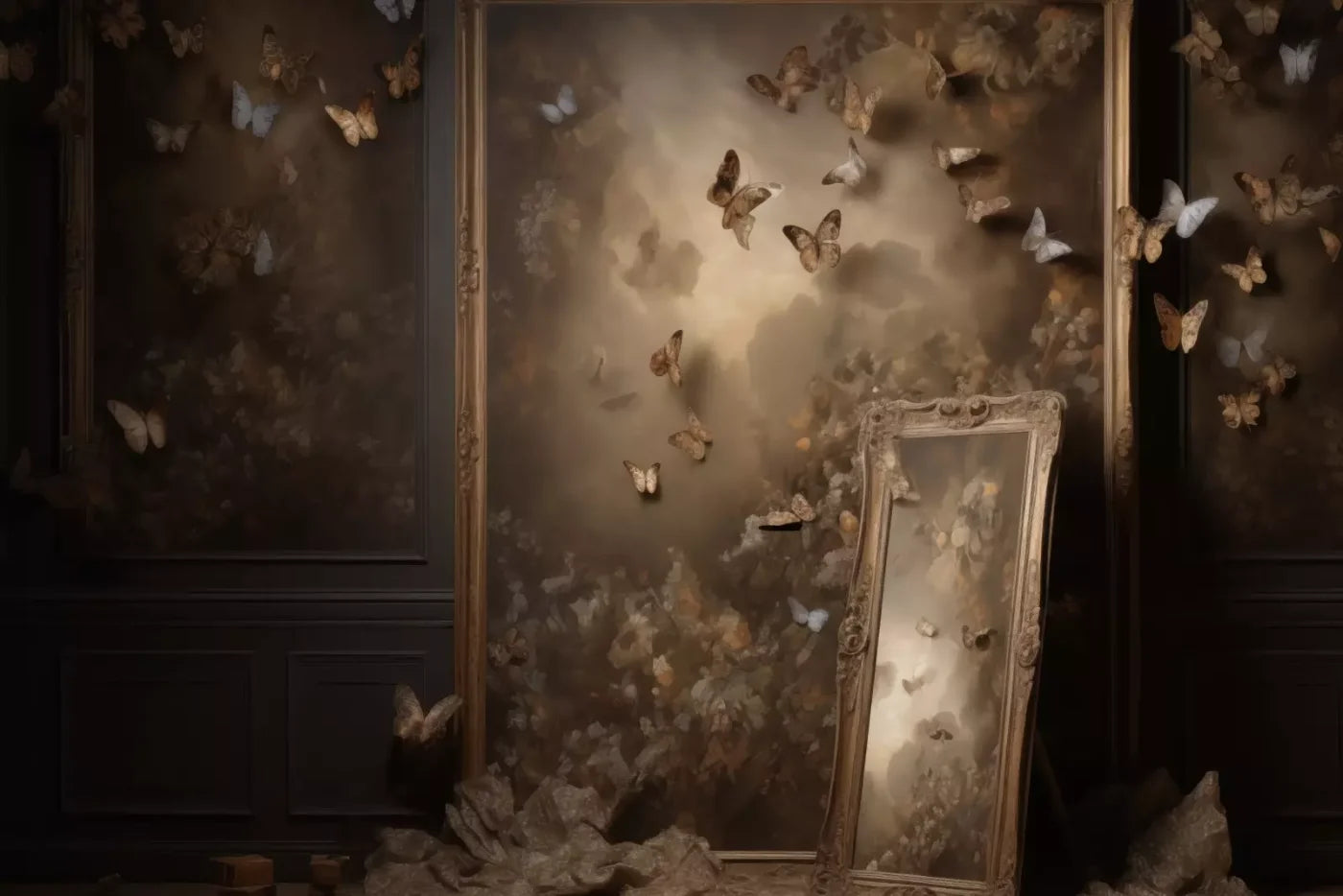Butterflies In The Attic 12’X8’ Ultracloth (144 X 96 Inch) Backdrop