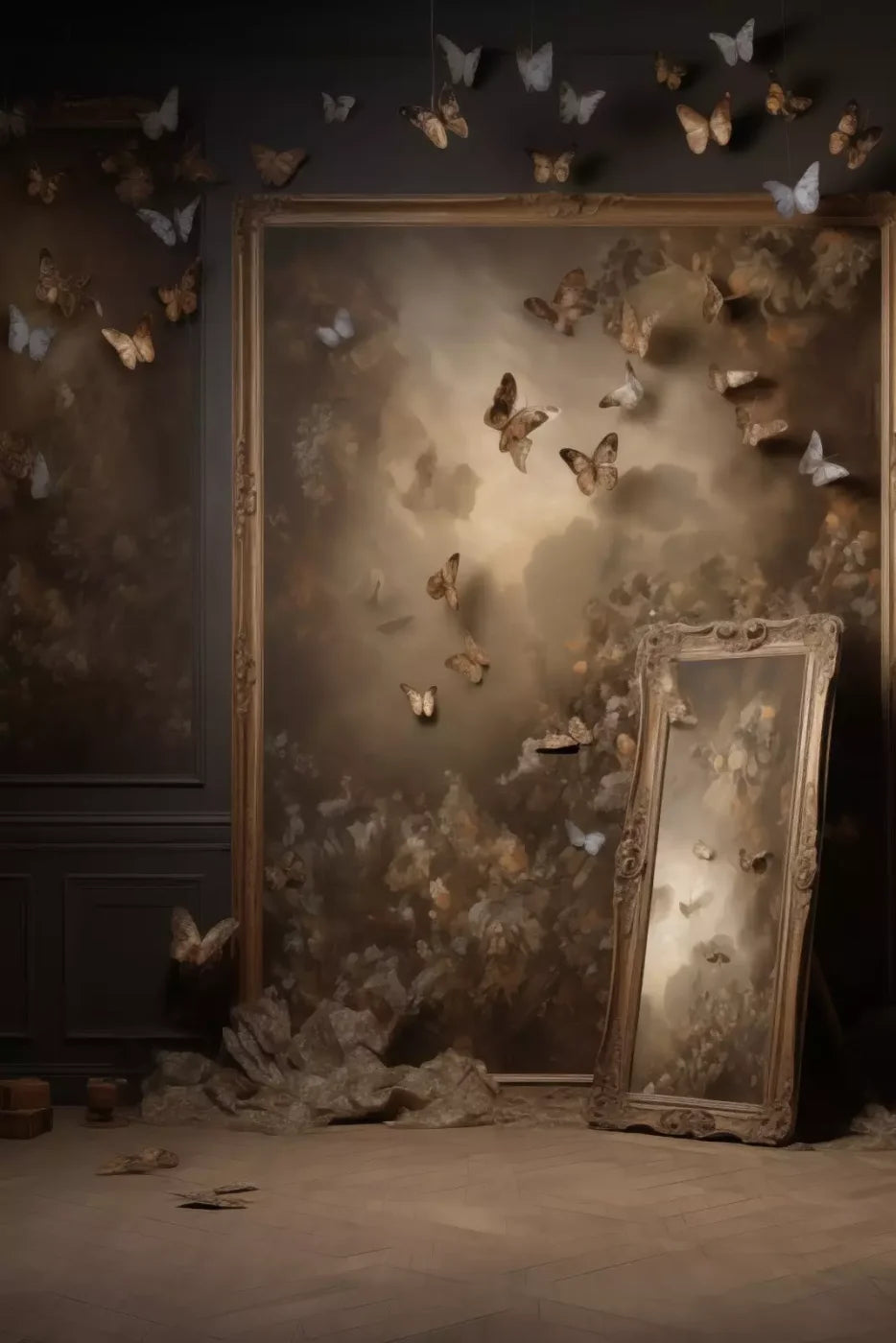 Butterflies In The Attic 8’X12’ Ultracloth (96 X 144 Inch) Backdrop
