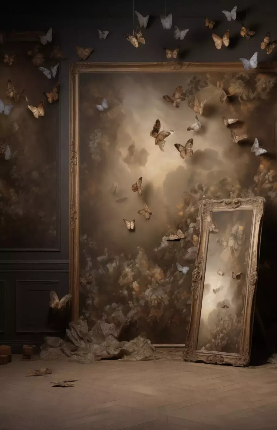 Butterflies In The Attic 9’X14’ Ultracloth (108 X 168 Inch) Backdrop
