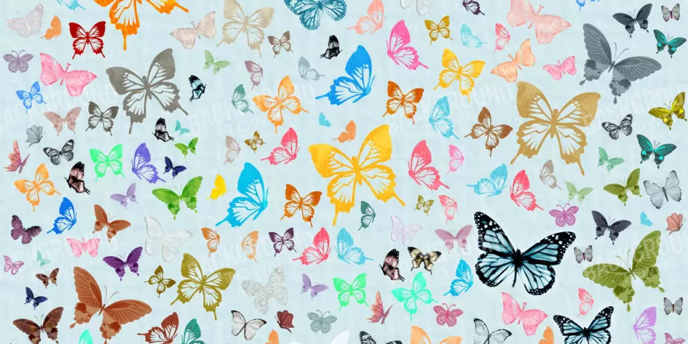 Butterfly 20X10 Ultracloth ( 240 X 120 Inch ) Backdrop