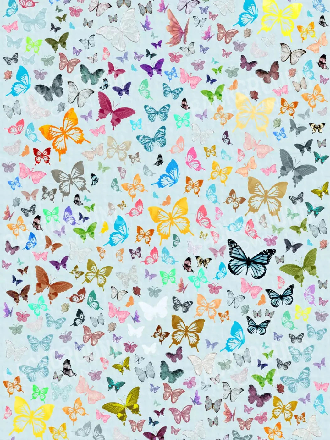 Butterfly 5X68 Fleece ( 60 X 80 Inch ) Backdrop