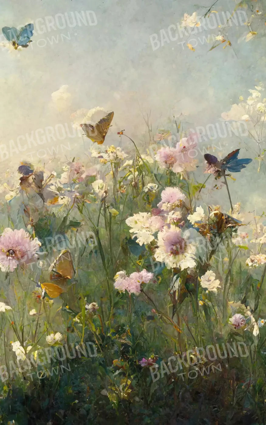 Butterfly Field 9X14 Ultracloth ( 108 X 168 Inch ) Backdrop