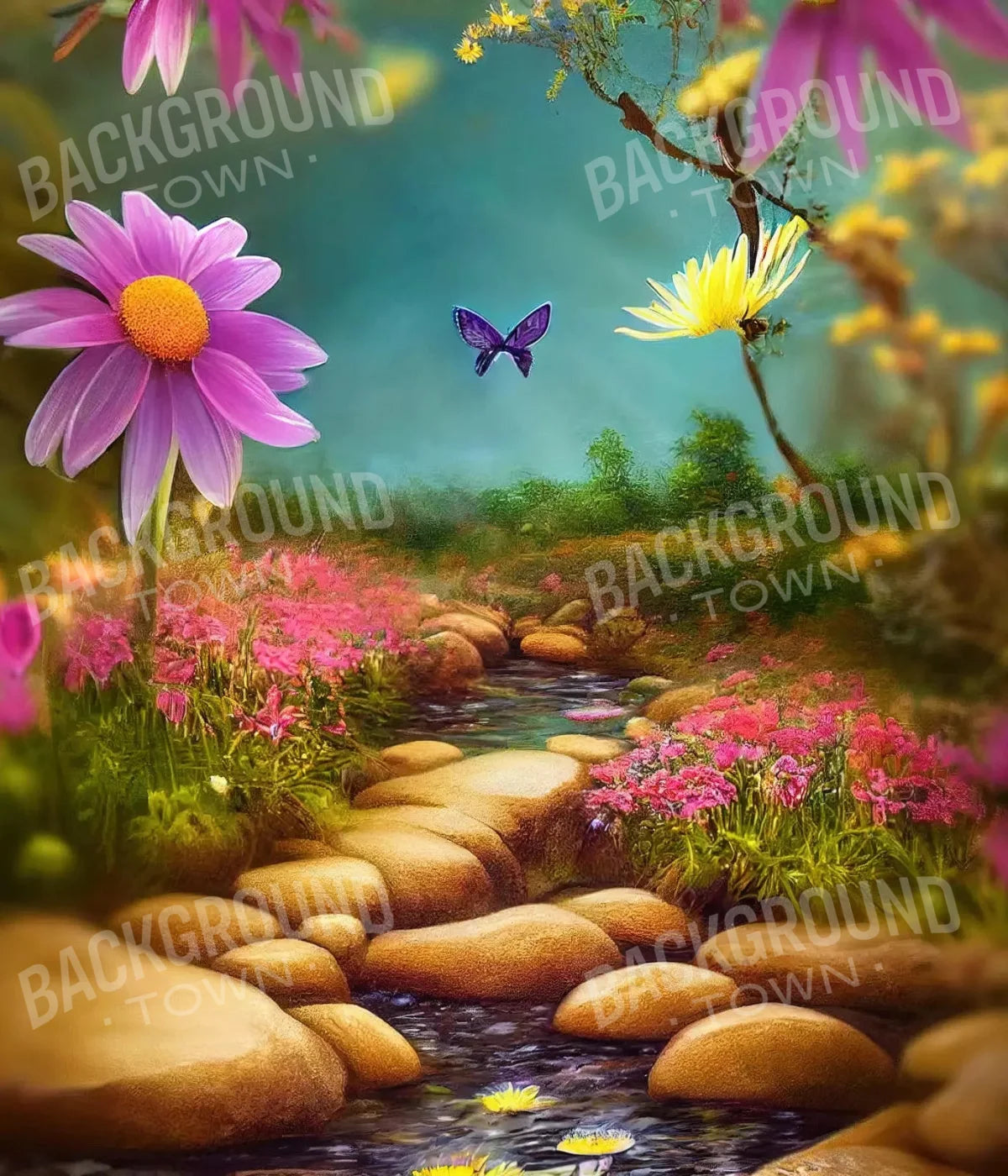 Butterfly Forest 10X12 Ultracloth ( 120 X 144 Inch ) Backdrop