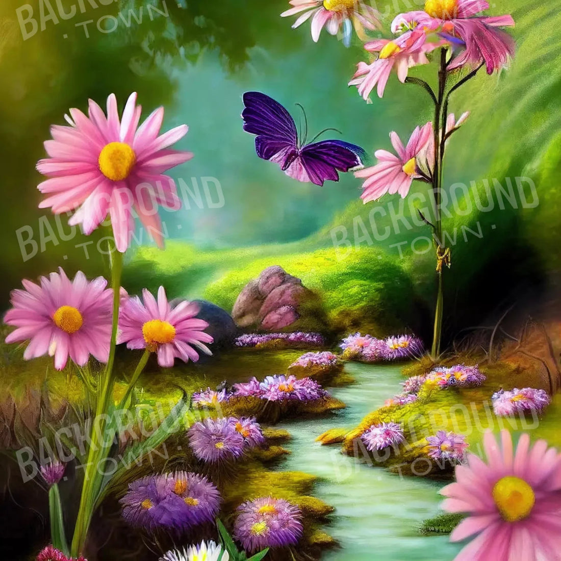 Butterfly Forest Ll 10X10 Ultracloth ( 120 X Inch ) Backdrop