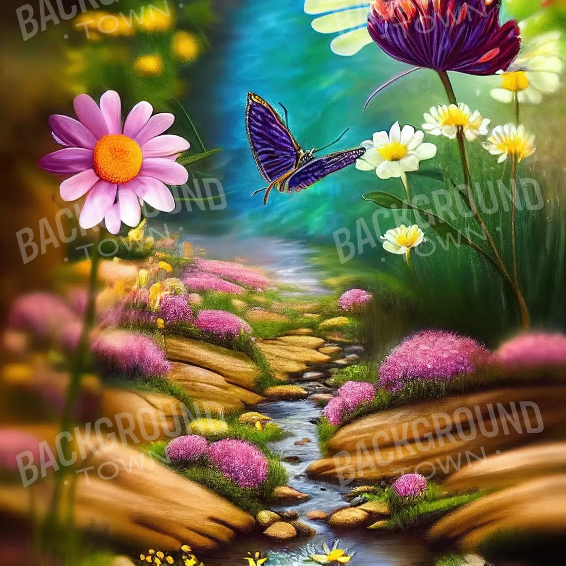 Butterfly Forest Lll 10X10 Ultracloth ( 120 X Inch ) Backdrop